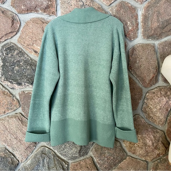 Lovely Etiquette London mint green cardigan with zipper. Made in Europe. - Picture 4 of 5